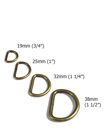 Antique Brass Dee Rings from Identity Leathercraft