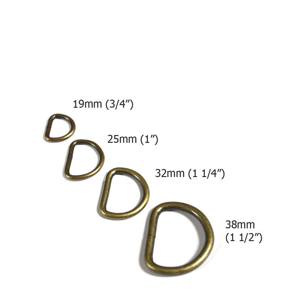 Antique Brass Dee Rings from Identity Leathercraft