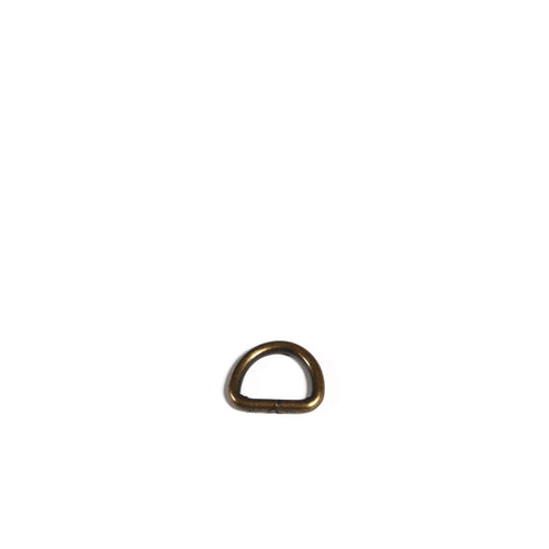 Load image into Gallery viewer, 19mm Antique Brass Dee Ring from Identity Leathercraft
