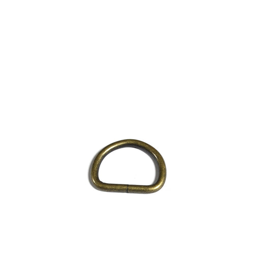 Load image into Gallery viewer, 32mm Antique Brass Dee Ring from Identity Leathercraft
