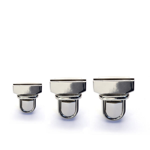 Polished Nickel Tuck Lock Clasp from Identity Leathercraft