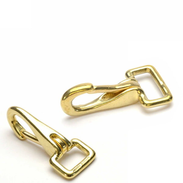 Solid Brass Halter Snaps from Identity Leathercraft