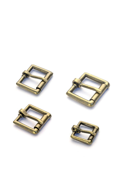 Antique Brass roller strap buckles from Identity Leathercraft
