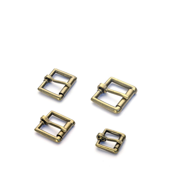 Antique Brass roller strap buckles from Identity Leathercraft