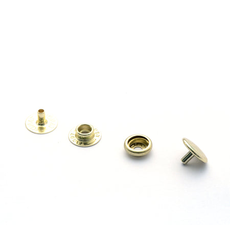 Brass Plate Line 20 Snaps (Press Studs) from Identity Leathercraft
