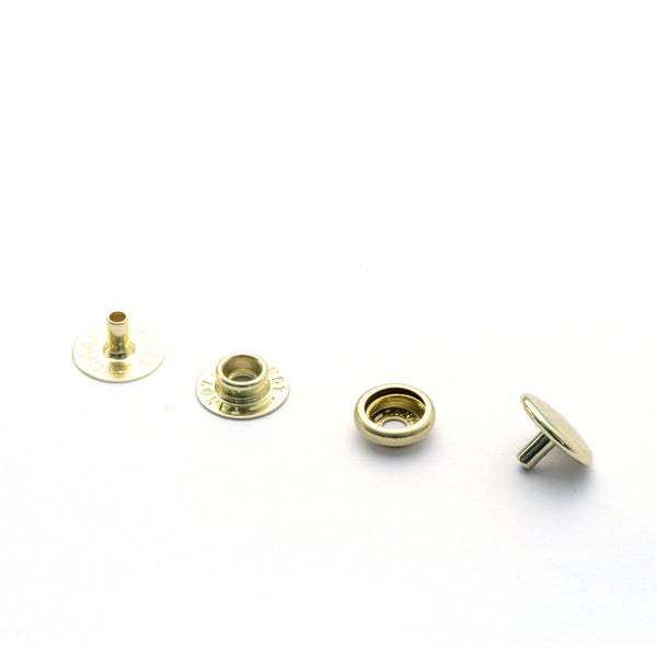 Brass Plate Line 20 Snaps (Press Studs) from Identity Leathercraft