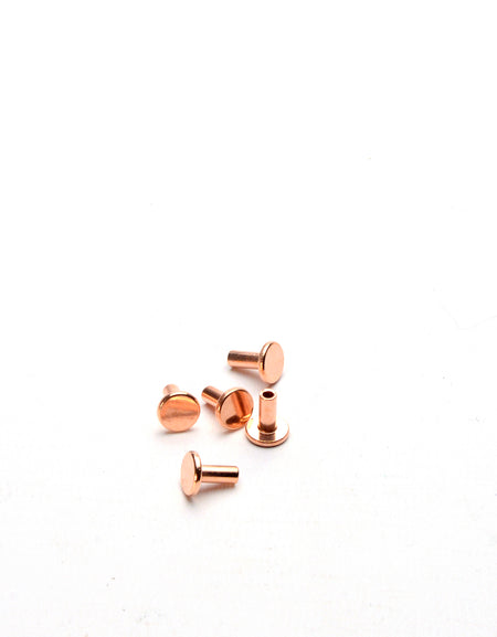 Small Copper Tubular Rivets from Identity Leathercraft