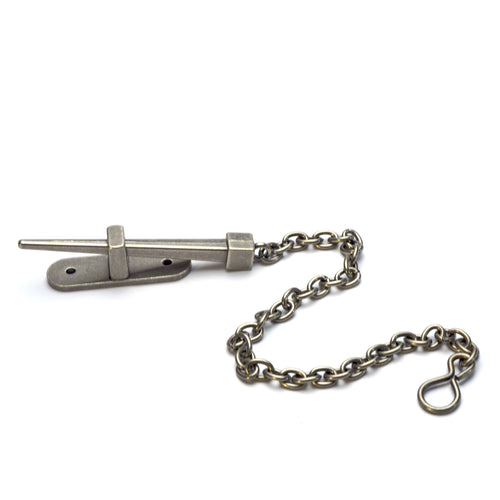 Load image into Gallery viewer, Antique Nickel Pin &amp; Chain Clasp from Identity Leathercraft

