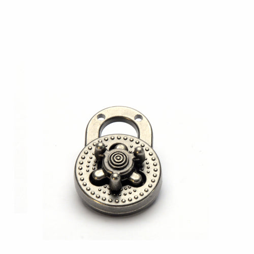 Load image into Gallery viewer, Antique Nickel Love-Lock Turn Clasp from Identity Leathercraft
