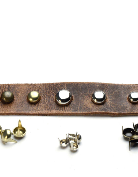 Decorative metal studs (also know as spots) for leathercraft