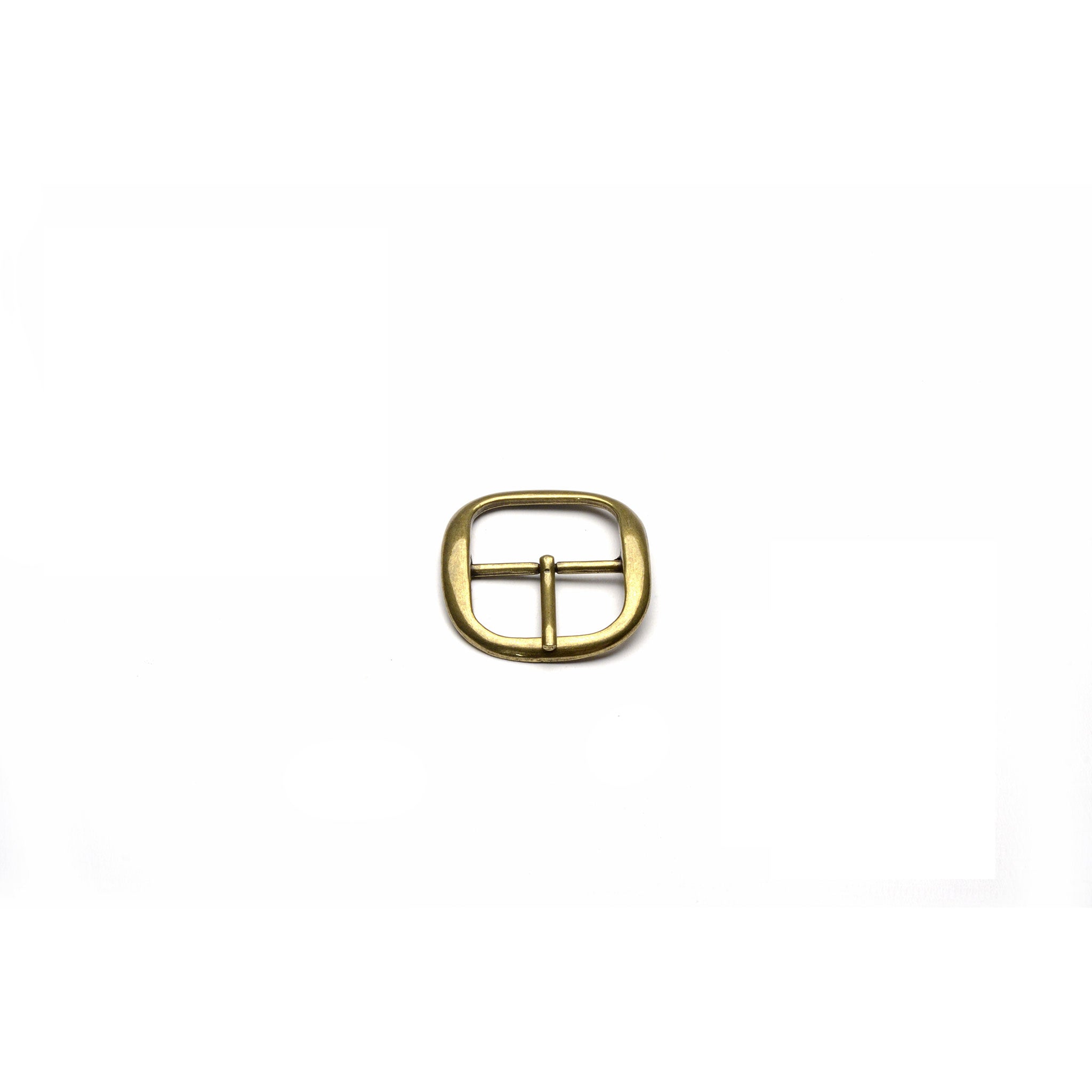 38mm Econo Centre Bar Buckle - Antique Brass  Finish from Identity Leathercraft