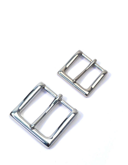 Shiny silver belt buckle for leathercraft belt making and bag straps