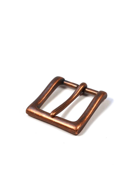 Aged copper effect belt or strap buckle for leathercraft