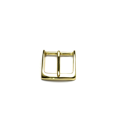 Load image into Gallery viewer, 32mm Solid Brass Midtown Brass Belt Buckle from Identity Leathercraft

