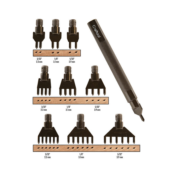 Diamond Hole Chisel Set from Identity Leathercraft