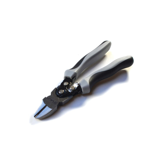 Load image into Gallery viewer, These handy rivet pliers are heavy duty and strong enough to snip through all rivet posts when trimming or cutting is required.  For use with the traditional style rivets size #9, #12 and size #14.  They can also be used to remove set rivets for repair work.
