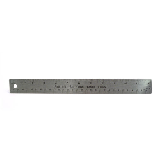 Load image into Gallery viewer, Cork Back Non-Slip Metal Ruler from Identity Leathercraft

