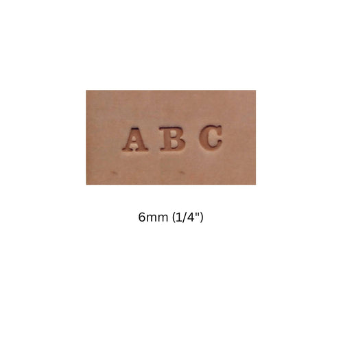 6mm Lettering 6mm Recessed Alphabet Stamping Set | identityleathercraft