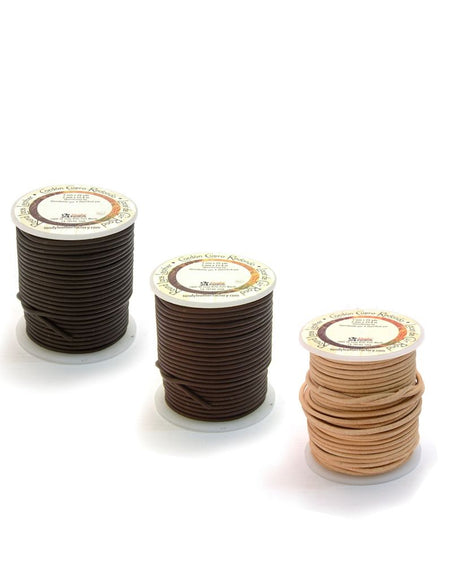 Round 2mm leather thonging lace for jewellery, lacing, repair, weaving