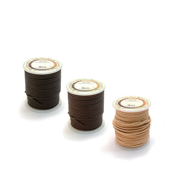 Round 2mm leather thonging lace for jewellery, lacing, repair, weaving