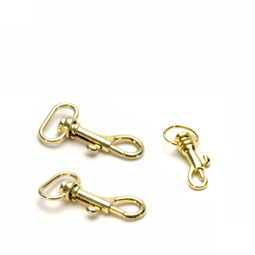Load image into Gallery viewer, Bag/All Purpose Swivel Clip - Brass from Identity Leathercraft
