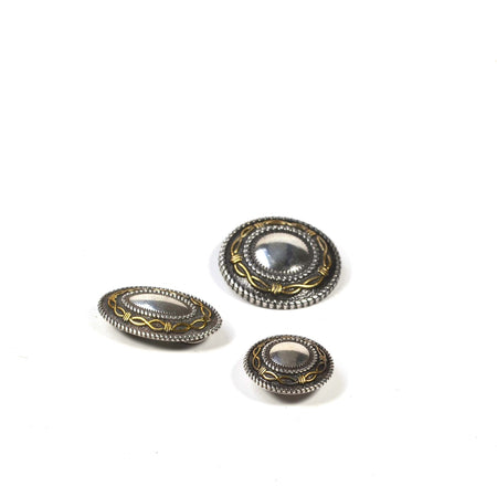 Angel Fire western, native american style metal conchos for belts and leather goods