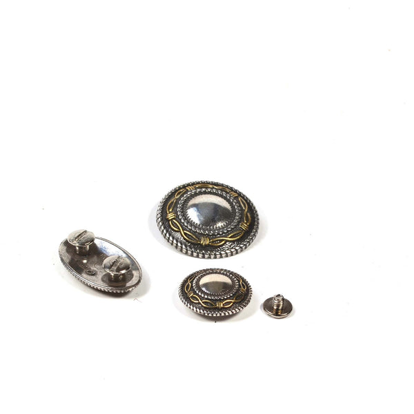 Angel Fire western, native american style metal conchos for belts and leather goods