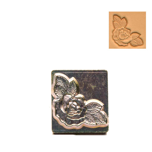 Load image into Gallery viewer, Rose Corner 3D Embossing Stamp from Identity Leathercraft
