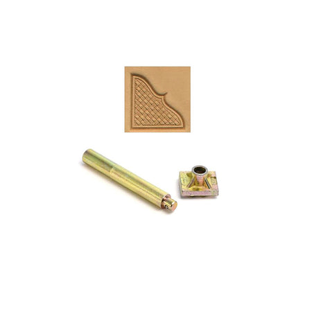 Basketweave Corner 3D Embossing Stamp