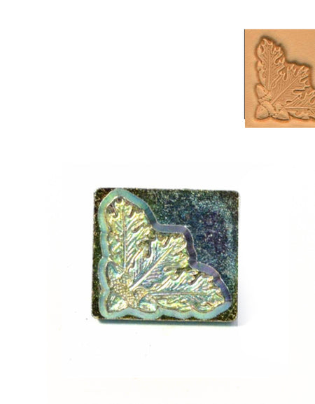 Oak Leaf Corner 3D Embossing Stamp from Identity Leathercraft
