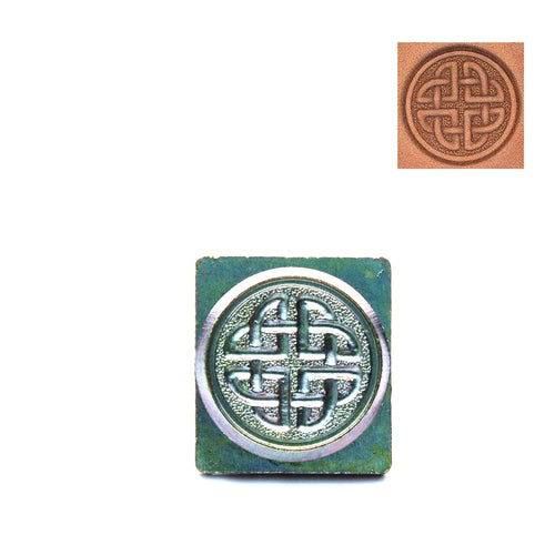 Load image into Gallery viewer, Celtic Knot Circle 3D Embossing Stamp from Identity Leathercraft
