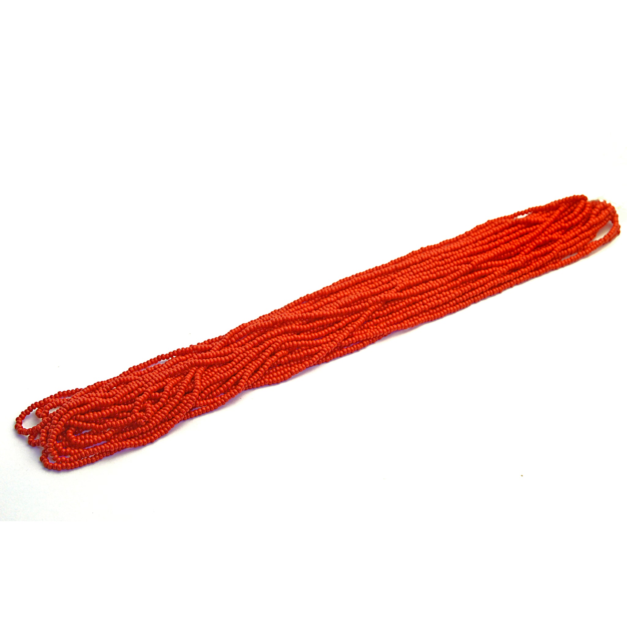 Red Orange Opaque Czech Seed Beads from Identity Leathercraft