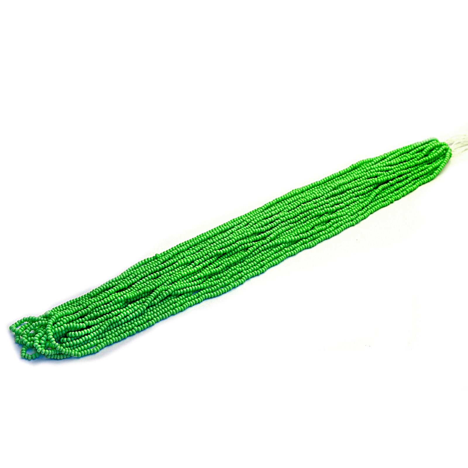 Czech Seed Beads, 13/0 – Opaque Dark Green (strung) – Beazu