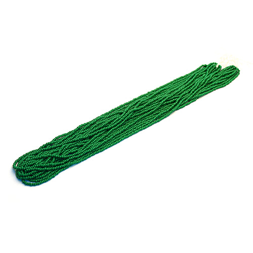 Load image into Gallery viewer, Green Opaque Czech Seed Beads from Identity Leathercraft
