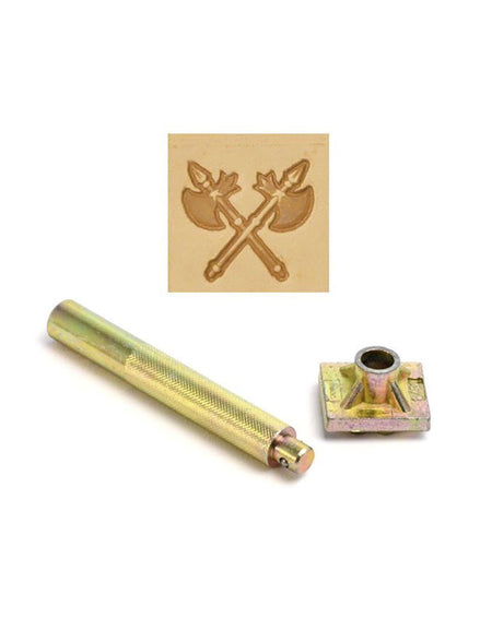 Crossed Blades 3D Embossing Stamp