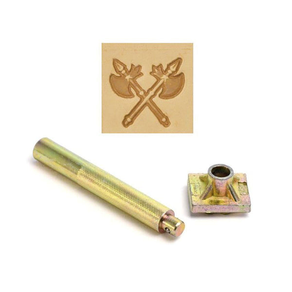 Crossed Blades 3D Embossing Stamp