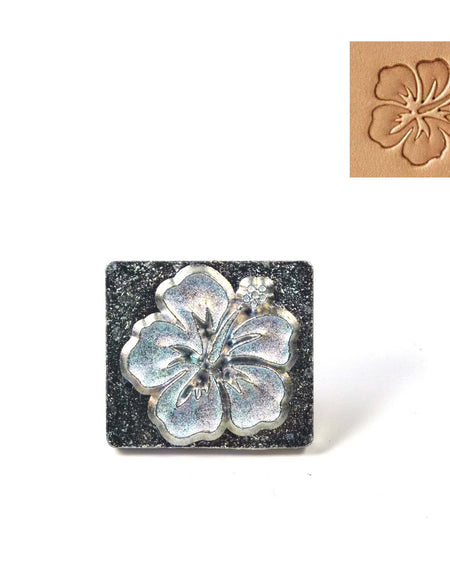 Hibiscus Flower 3d embossing stamp from Identity Leathercraft