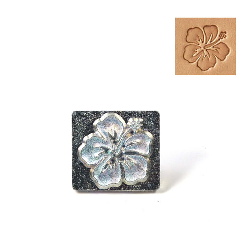 Load image into Gallery viewer, Hibiscus Flower 3d embossing stamp from Identity Leathercraft
