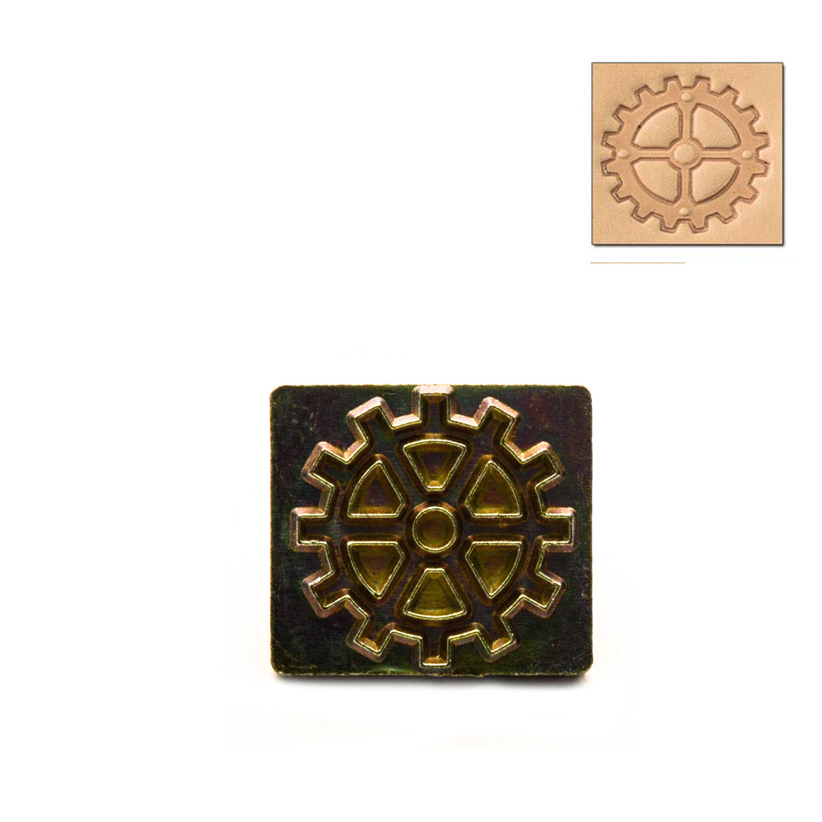 Gear Pattern Stamp Gear/Cog Leather Stamp | identityleathercraft