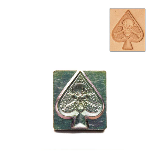 Load image into Gallery viewer, Ace of Spades 3d Embossing Stamp from Identity Leathercraft
