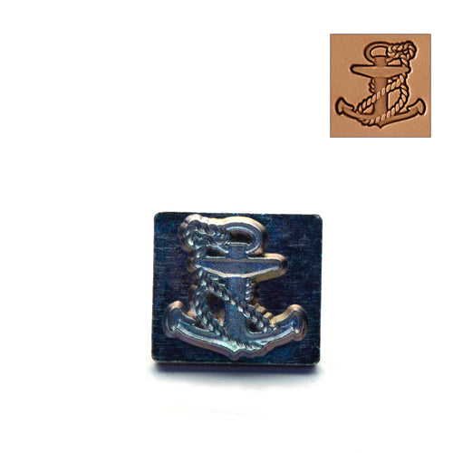 Load image into Gallery viewer, Nautical Anchor 3D Embossing Stamp from Identity Leathercraft
