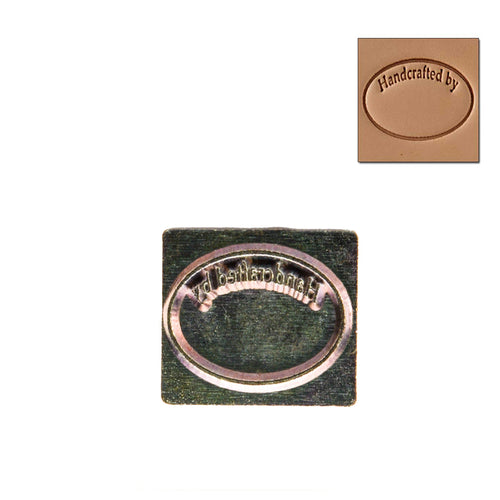 Load image into Gallery viewer, Handcrafted by Oval 3D Embossing Stamp from Identity Leathercraft
