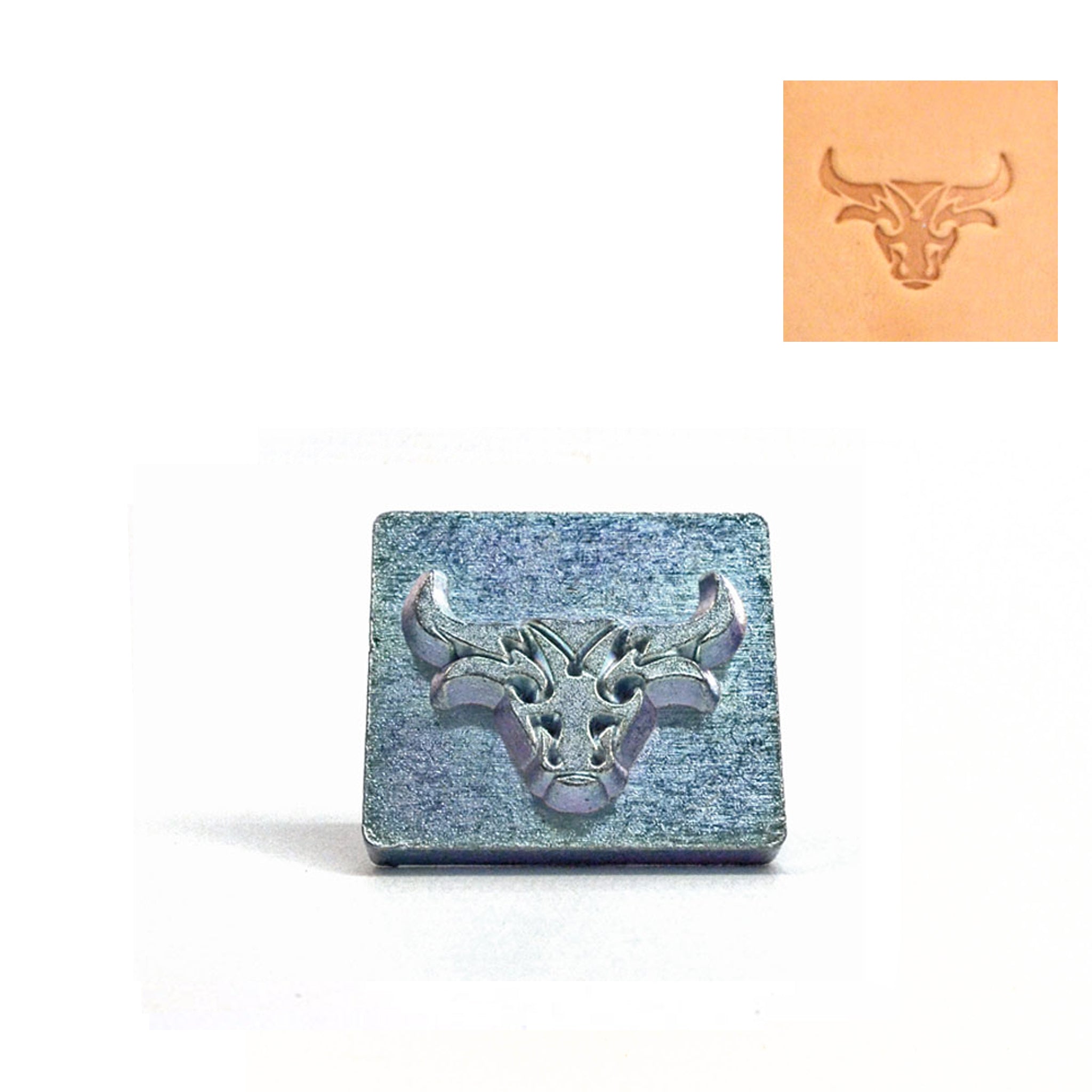 Tribal Bull 3D Embossing Stamp from Identity Leathercraft
