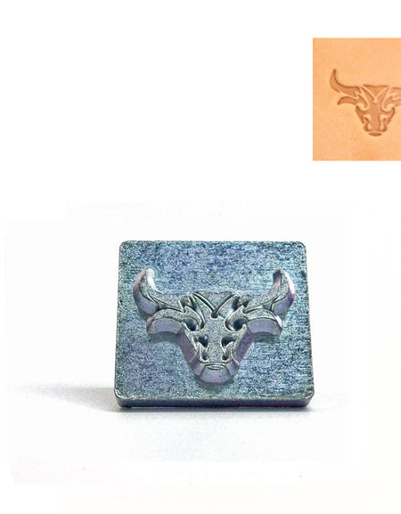 Tribal Bull 3D Embossing Stamp from Identity Leathercraft
