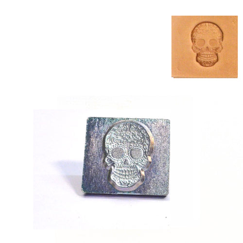 Load image into Gallery viewer, Sugar Skull 3D Embossing Stamp from Identity Leathercraft
