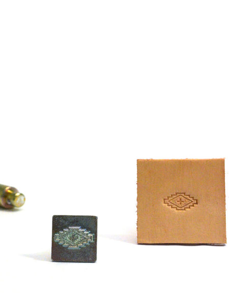 Stepped Square Mini 3D Embossing Stamp from Identity Leathercraft