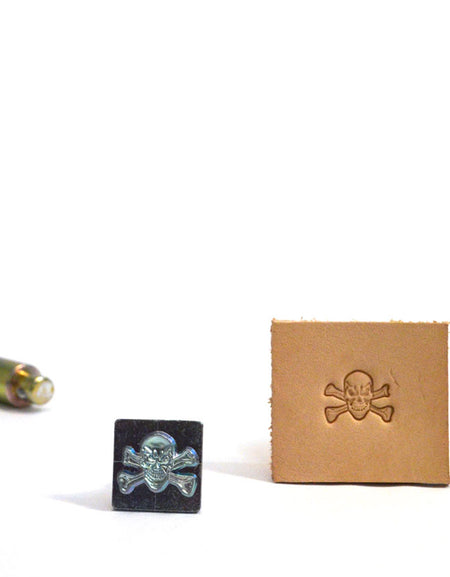 Skull and Crossbones Mini 3D Embossing Stamp from Identity Leathercraft