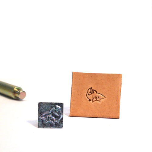 Load image into Gallery viewer, Shark Mini 3D Embossing Stamp from Identity Leathercraft
