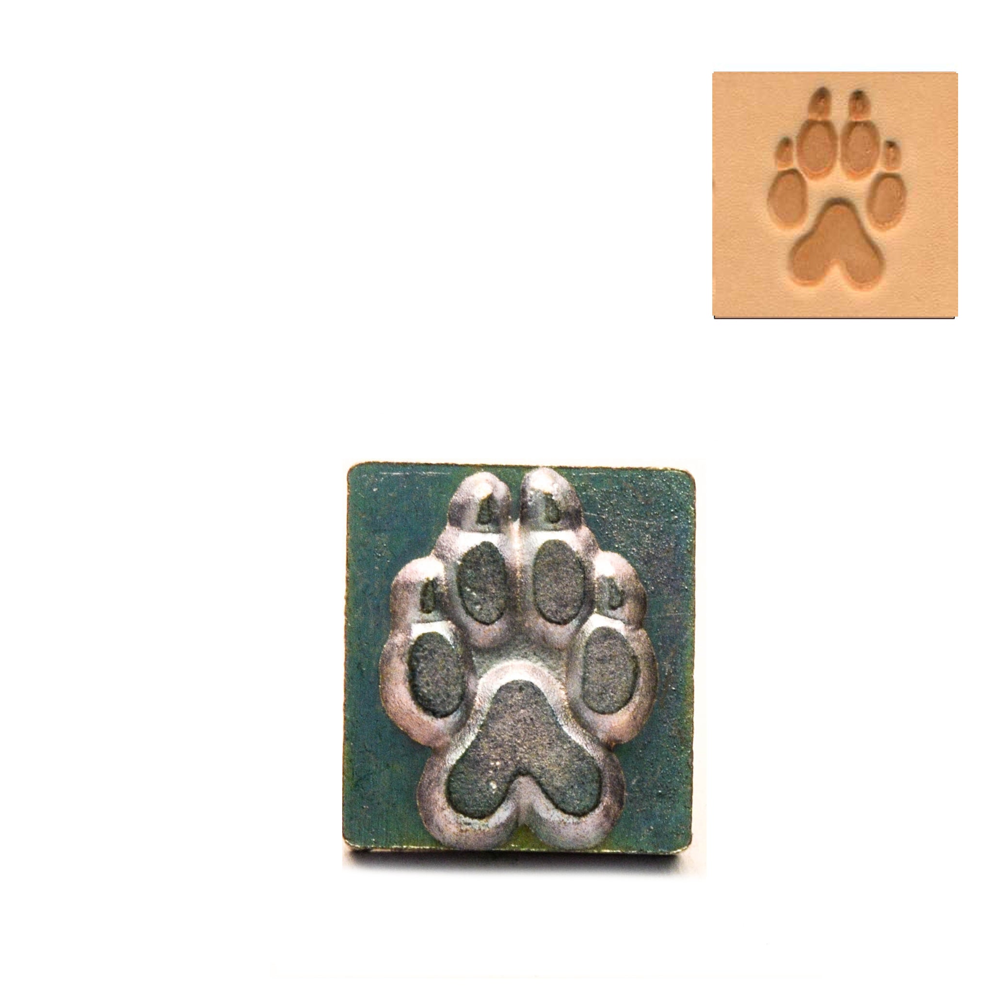 Wolf Track 3D Embossing Stamp from Identity Leathercraft