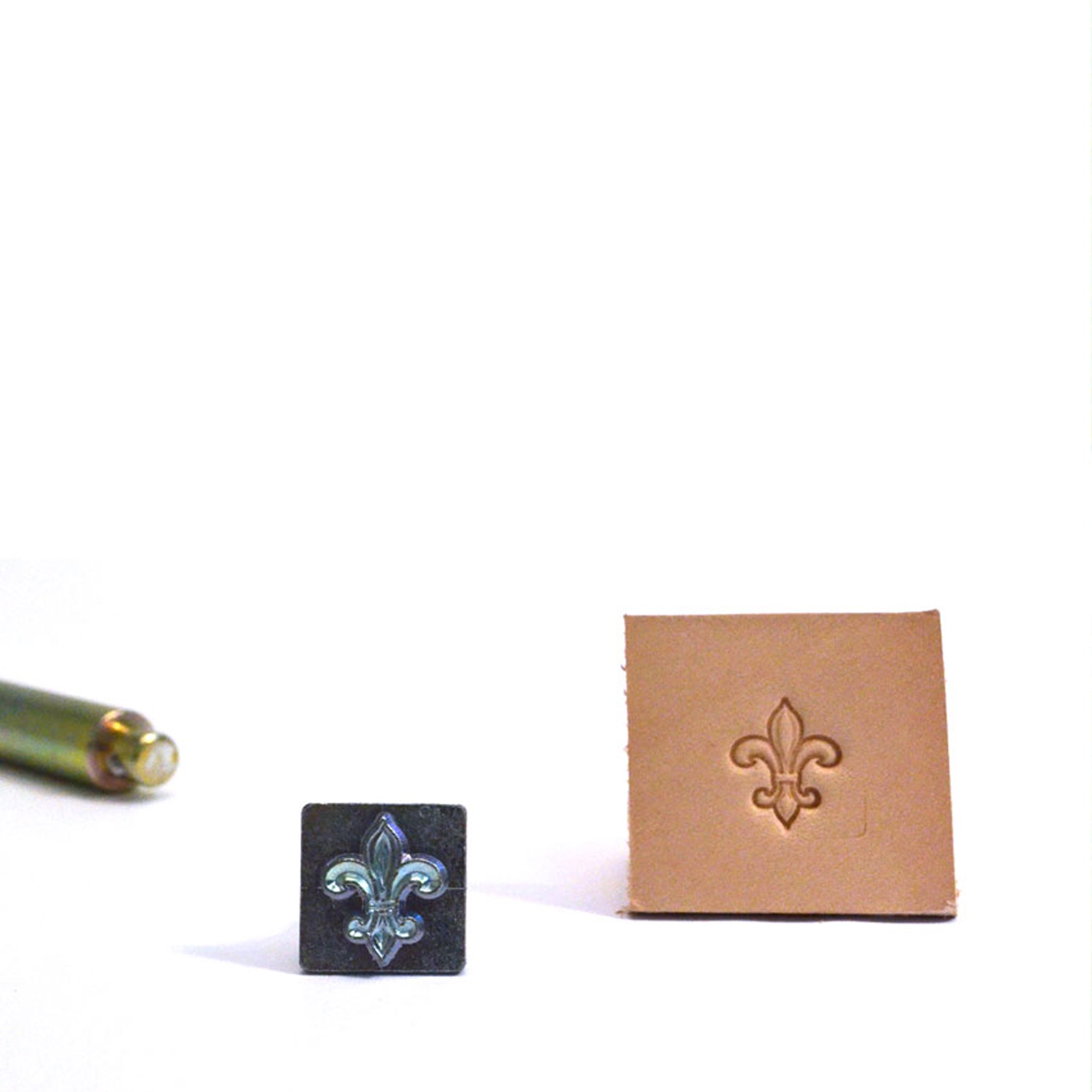 Fleur de Lis Mini 3D Embossing Stamp from Identity Leathercraft